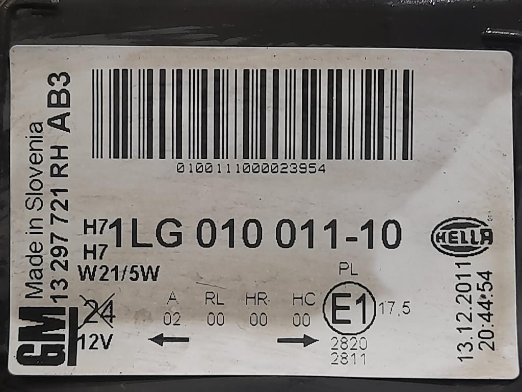 Proiettore ANT DX 1LG010011-10 Opel Astra J 2010