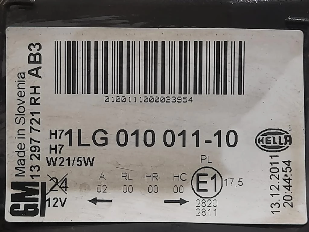 Proiettore ANT DX 1LG010011-10 Opel Astra J 2010