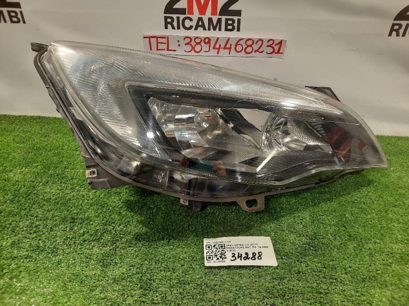 Proiettore ANT DX 1LG010011-10 Opel Astra J 2012