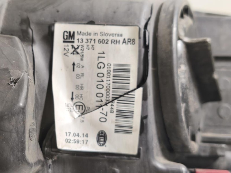 Proiettore ANT DX 1LG 010 011 70 Opel Astra J 2012