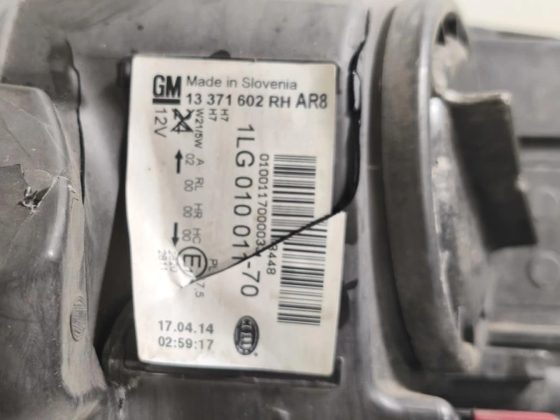 Proiettore ANT DX 1LG 010 011 70 Opel Astra J 2012