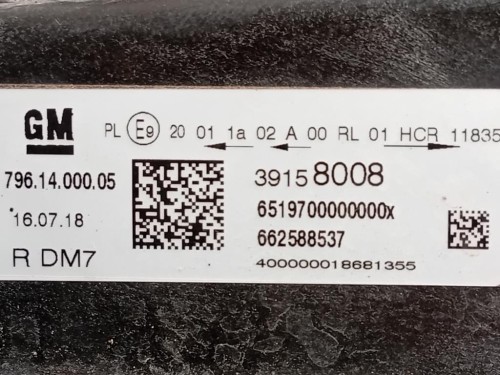 Proiettore ANT DX 39158008 Opel Astra K 2016