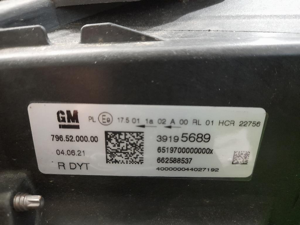 Proiettore ANT DX 39195689 Opel Astra K 2016