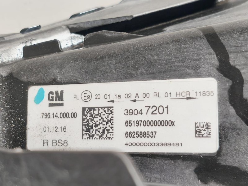 Proiettore ANT DX 39047201 Opel Astra K 2016