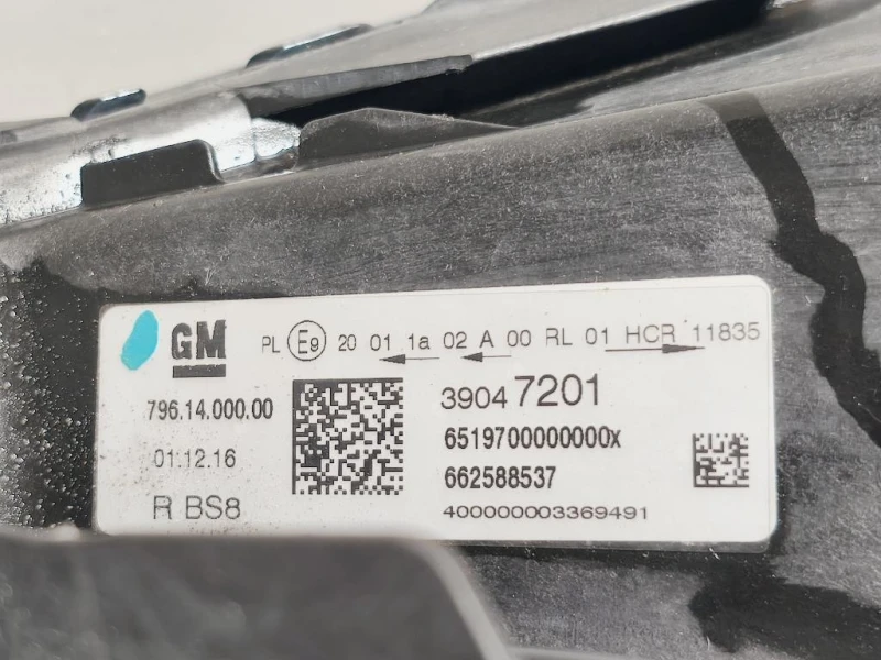 Proiettore ANT DX 39047201 Opel Astra K 2016