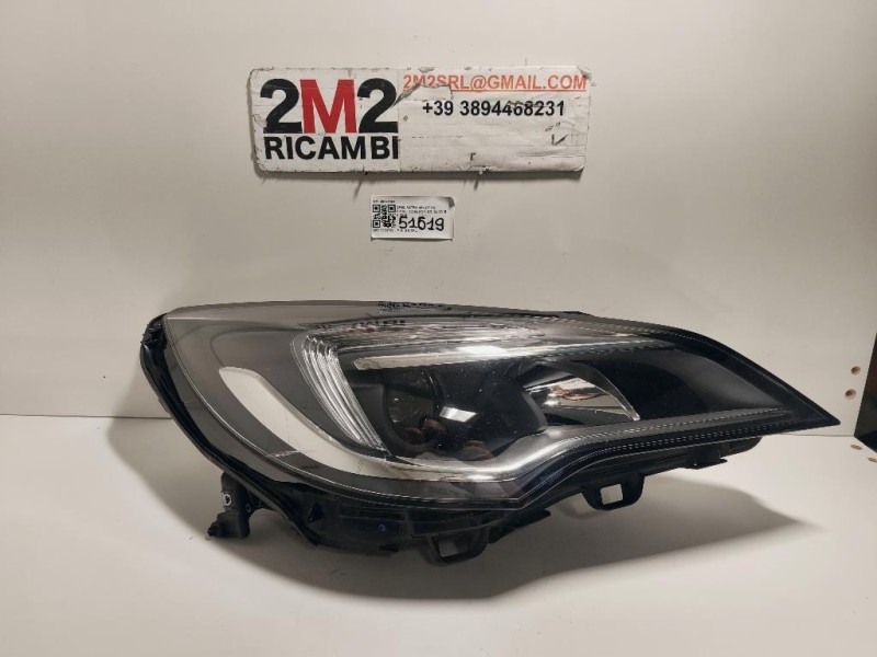Proiettore ANT DX 39047201 Opel Astra K 2016