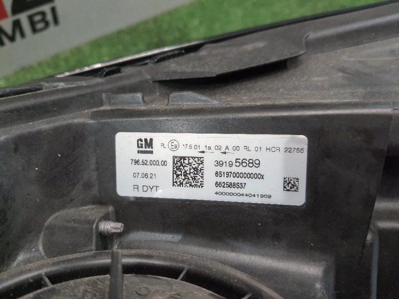 Proiettore ANT DX 39195689 Opel Astra K 2019