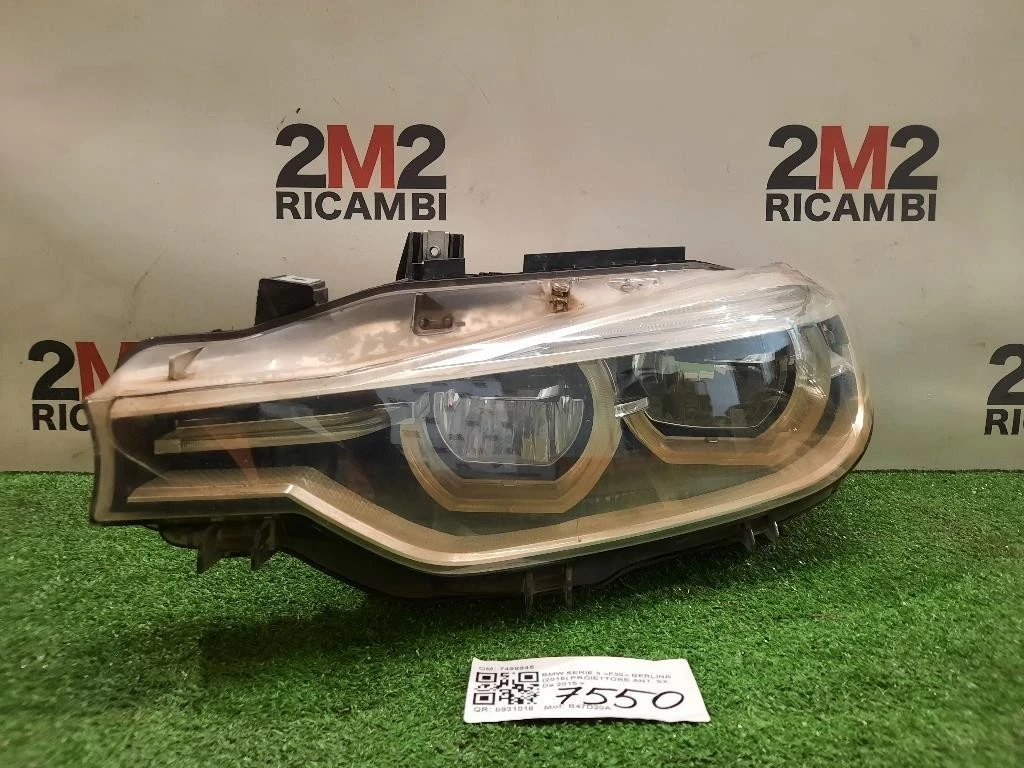 Proiettore ANT SX 7498945 Bmw Serie 3 F30 Berlina 2015