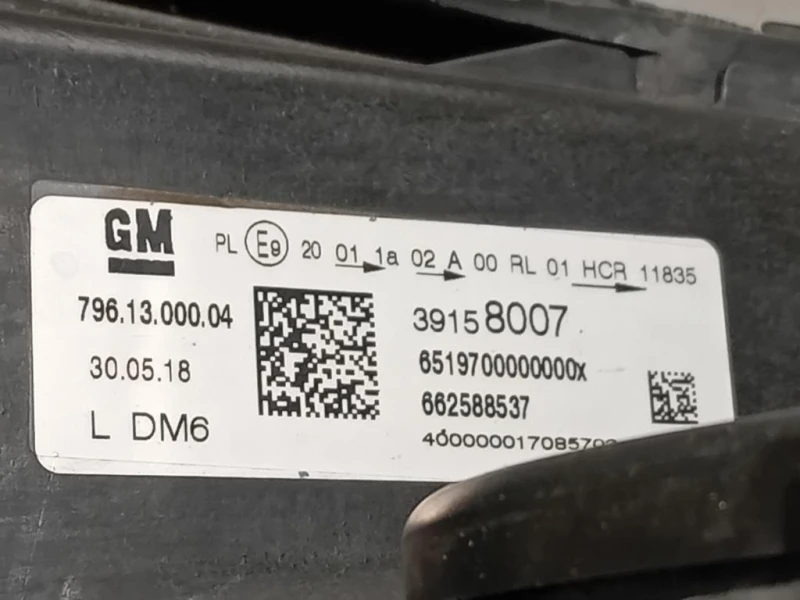 Proiettore ANT DX 39158007 Opel Astra K SW 2016