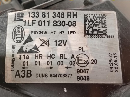 Proiettore ANT DX 1LF 011 830-08 Opel Corsa E 2014