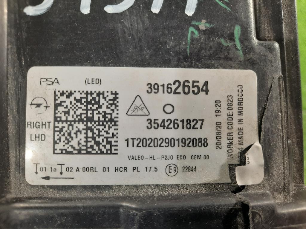 Proiettore ANT DX 1653233380 354261827 39162654 Opel Corsa F 2019