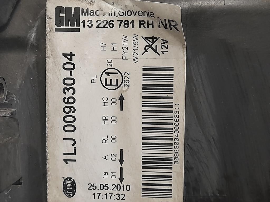 Proiettore ANT DX 13226781 Opel Insignia A 2009