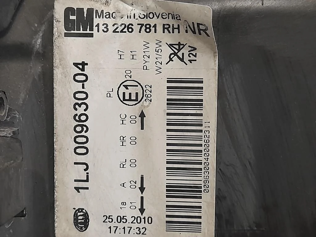 Proiettore ANT DX 13226781 Opel Insignia A 2009