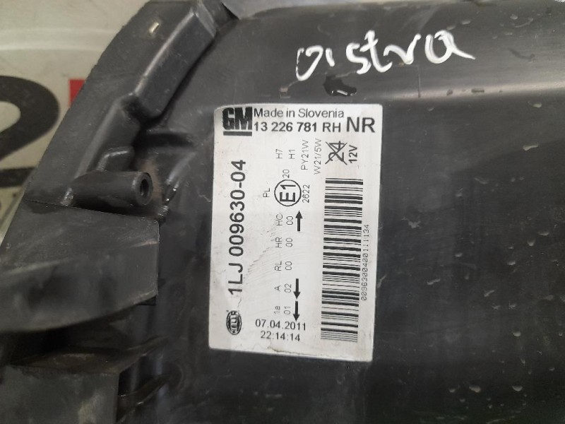 Proiettore ANT DX 13226781 Opel Insignia A 2009