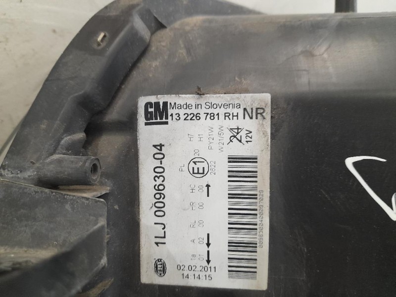 Proiettore ANT DX 13226781 Opel Insignia A 2009