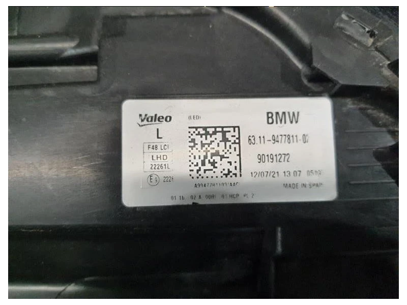 Proiettore ANT SX 63119477811 Bmw X1 F48 2015