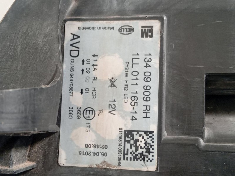 Proiettore ANT DX 13409909 Opel Insignia A 2013