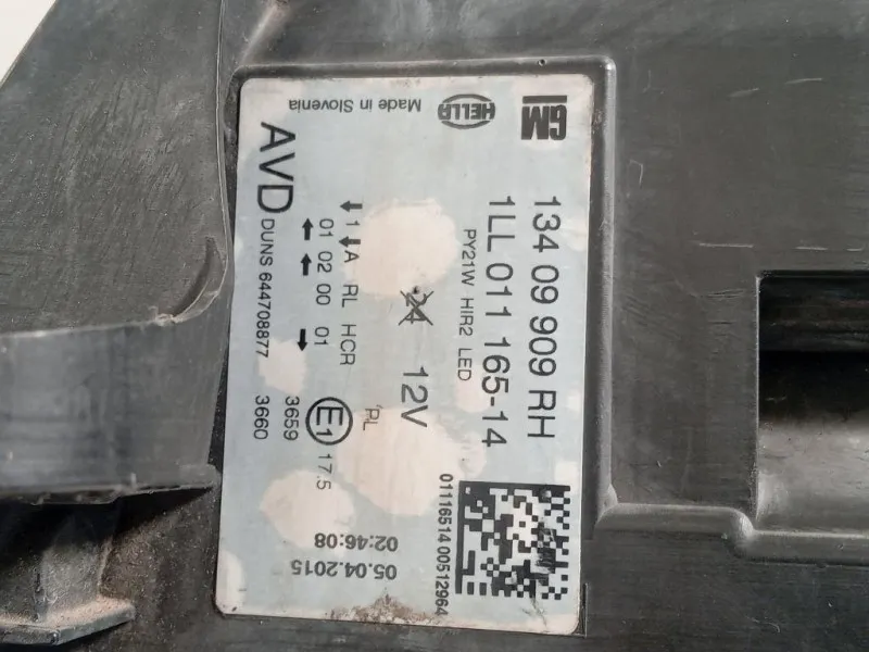 Proiettore ANT DX 13409909 Opel Insignia A 2013