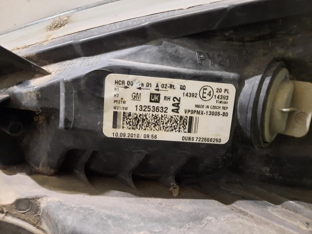 Proiettore ANT DX 13253632 Opel Meriva B 2010