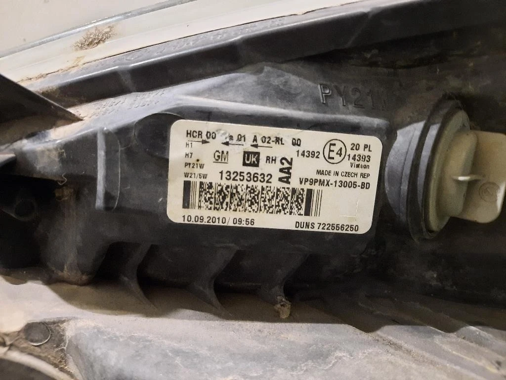 Proiettore ANT DX 13253632 Opel Meriva B 2010