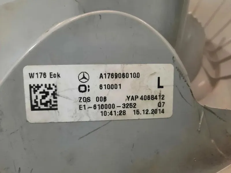 Fanale POST SX A1769060100 Mercedes Classe A W176 2013