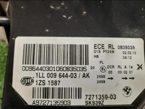 Proiettore ANT SX 7271359 Bmw X6 E71 2008