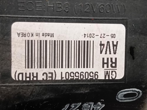 Proiettore ANT DX 95095501 Opel Mokka 2013