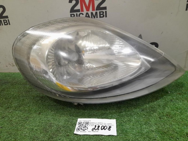 Proiettore ANT DX 7700311374 Opel Vivaro A 2001