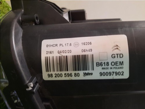 Proiettore ANT SX ATTACCHI ROTTI 9820059680 Citroen C3 III 2016