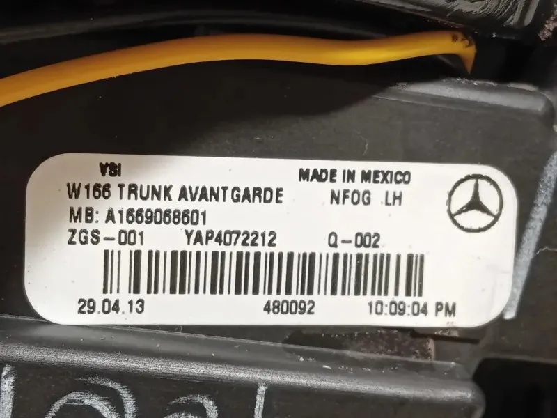 Fanale POST SX A1669068601 Mercedes Classe ML W166 2012