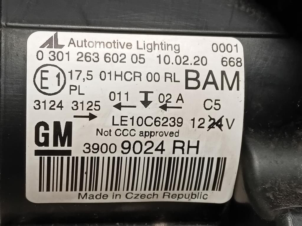 Proiettore ANT DX 39009024 DESTRO DX Opel Zafira C 2012