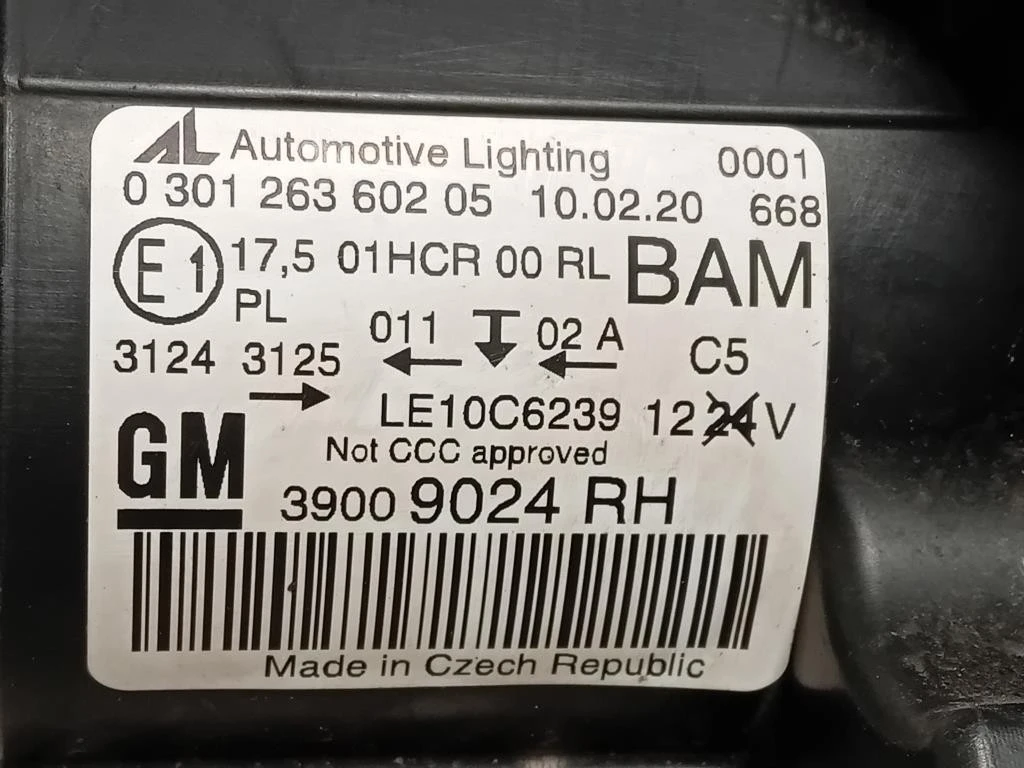 Proiettore ANT DX 39009024 DESTRO DX Opel Zafira C 2012