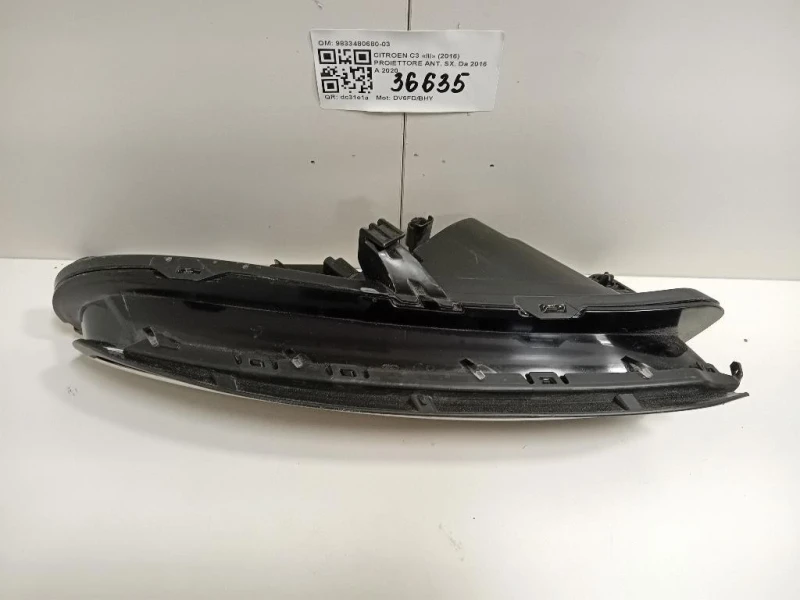 Proiettore ANT SX 9833480680-03 Citroen C3 III 2016