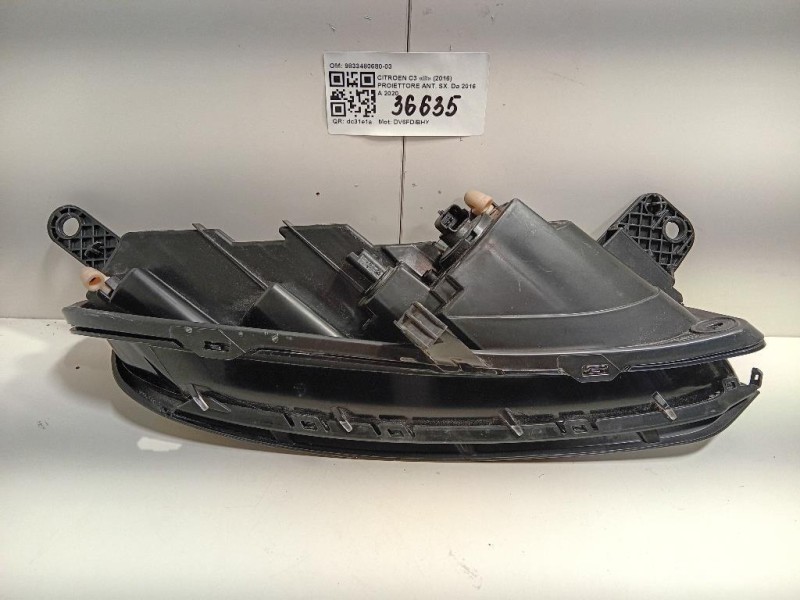 Proiettore ANT SX 9833480680-03 Citroen C3 III 2016
