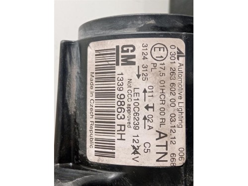 Proiettore ANT DX 13399863 Opel Zafira C 2012