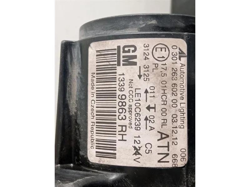 Proiettore ANT DX 13399863 Opel Zafira C 2012