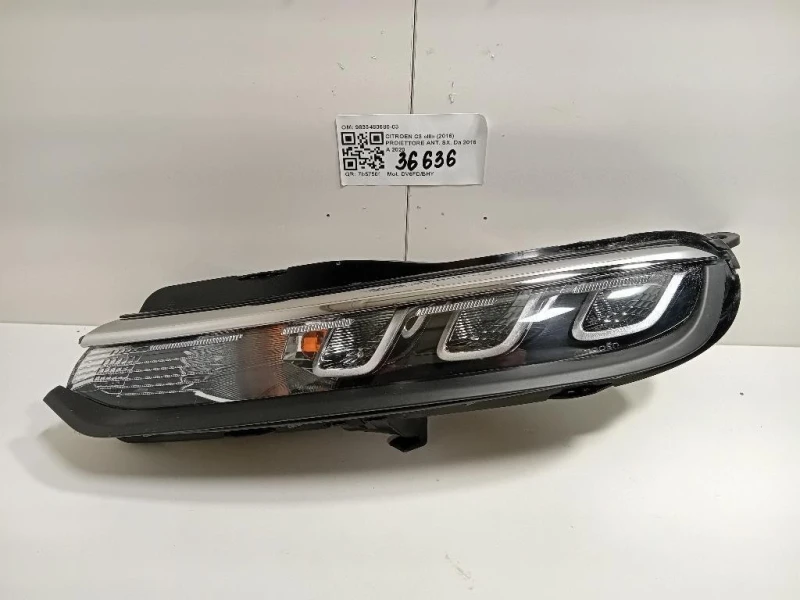 Proiettore ANT SX 9833480680-03 Citroen C3 III 2016