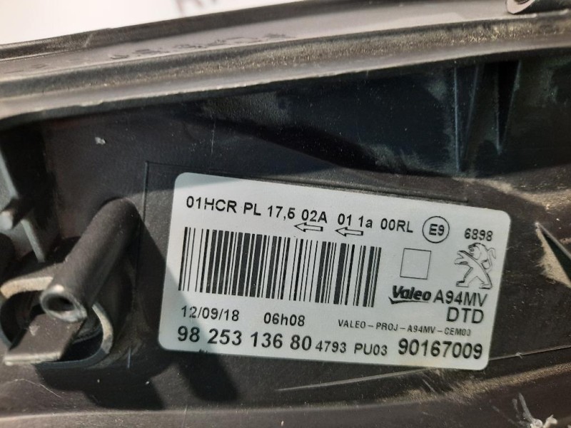 Proiettore ANT DX 9825313680 Peugeot 2008 I 2013