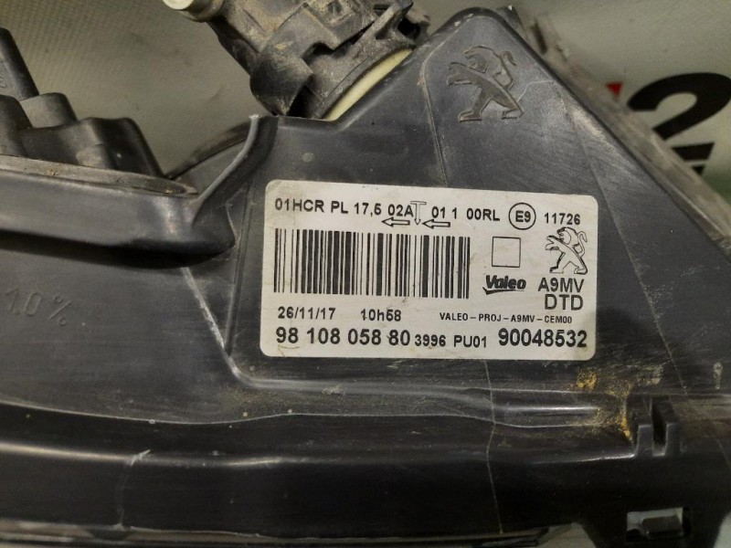 Proiettore ANT DX 9810805880 Peugeot 208 I 2015