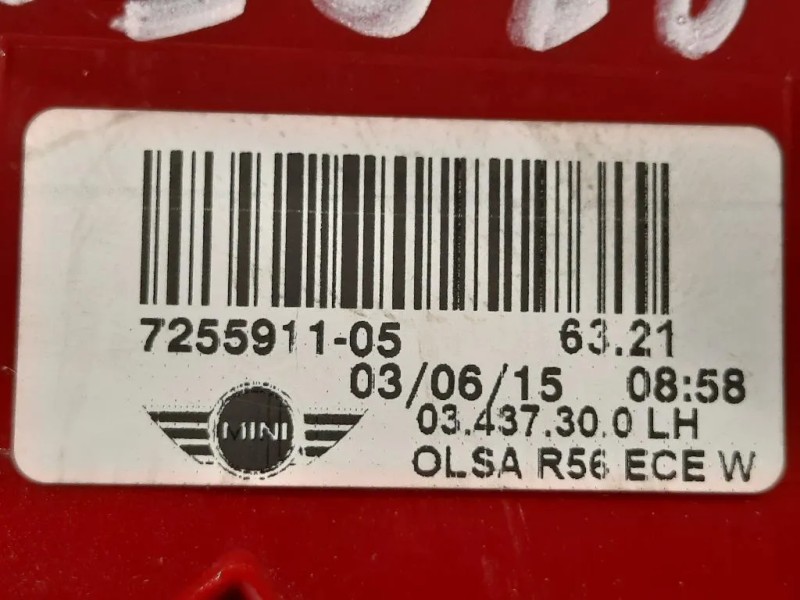 Fanale POST SX 7255911-05 Mini MINI Cooper R57 Cabrio 2007