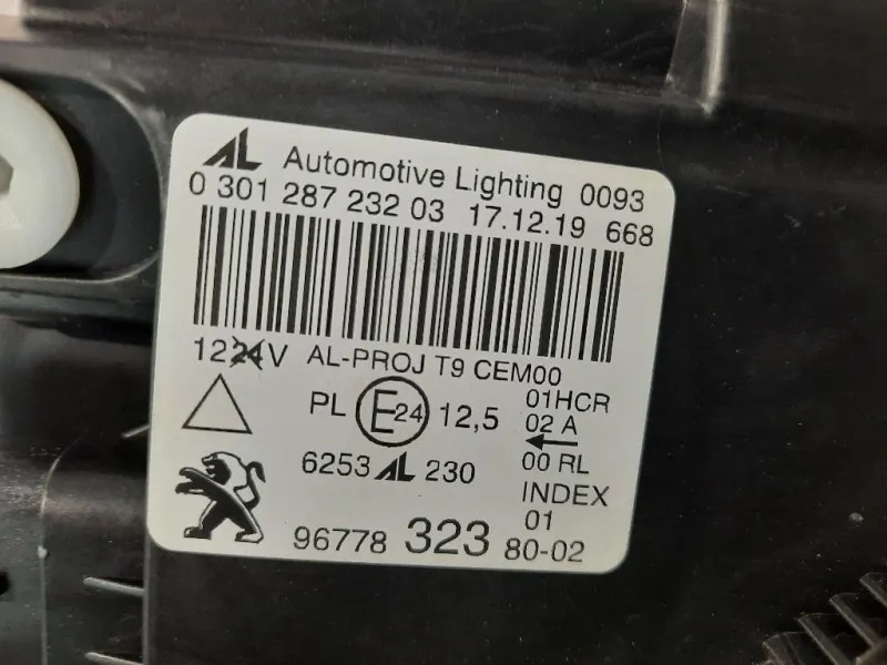 Proiettore ANT DX 9677832380 Peugeot 308 II 2017