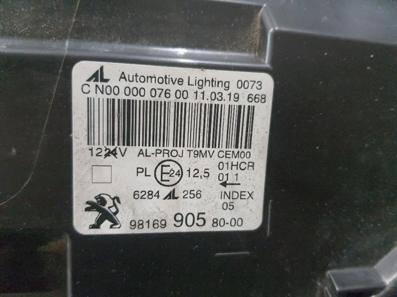 Proiettore ANT DX 9816990580 Peugeot 308 II 2017