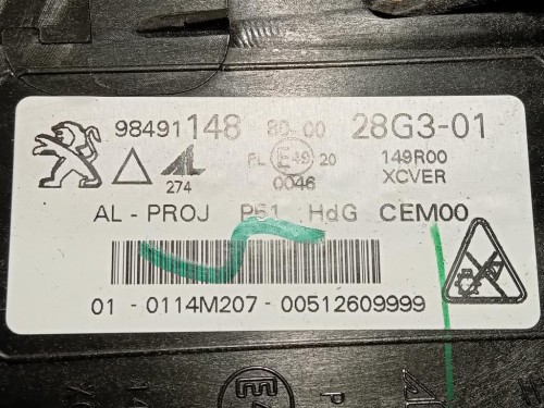 Proiettore ANT DX 9849114880 Peugeot 308 III 2021