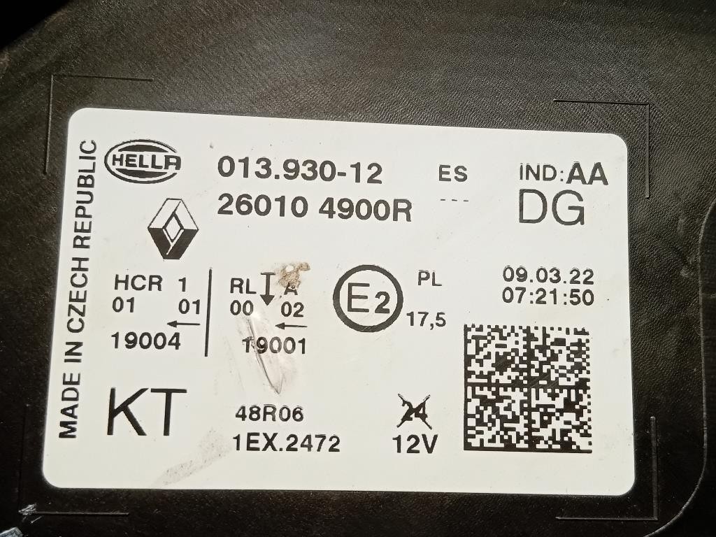 Proiettore ANT DX 260104900R Renault Captur I 2017