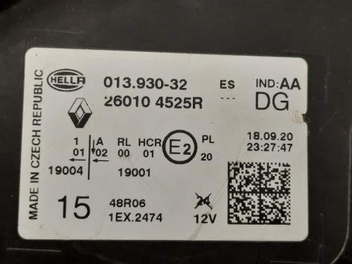 Proiettore ANT DX 260104525R Renault Captur II 2019