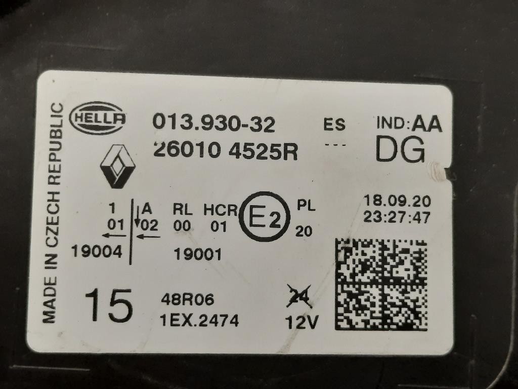 Proiettore ANT DX 260104525R Renault Captur II 2019