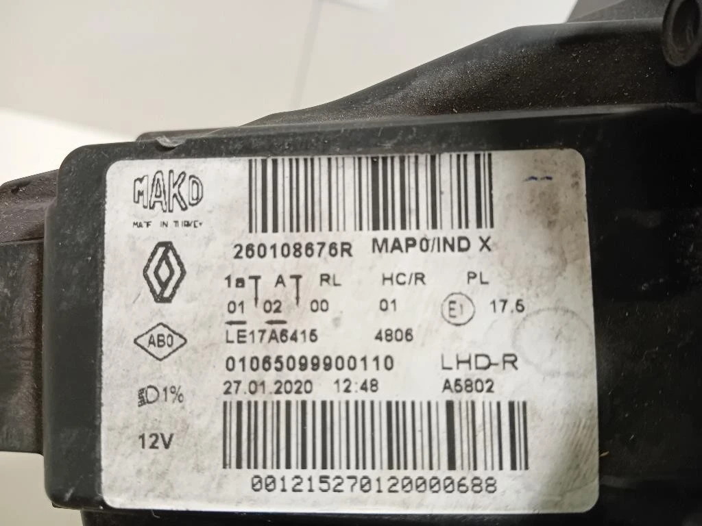 Proiettore ANT DX 260108676R Renault CLIO IV 2013