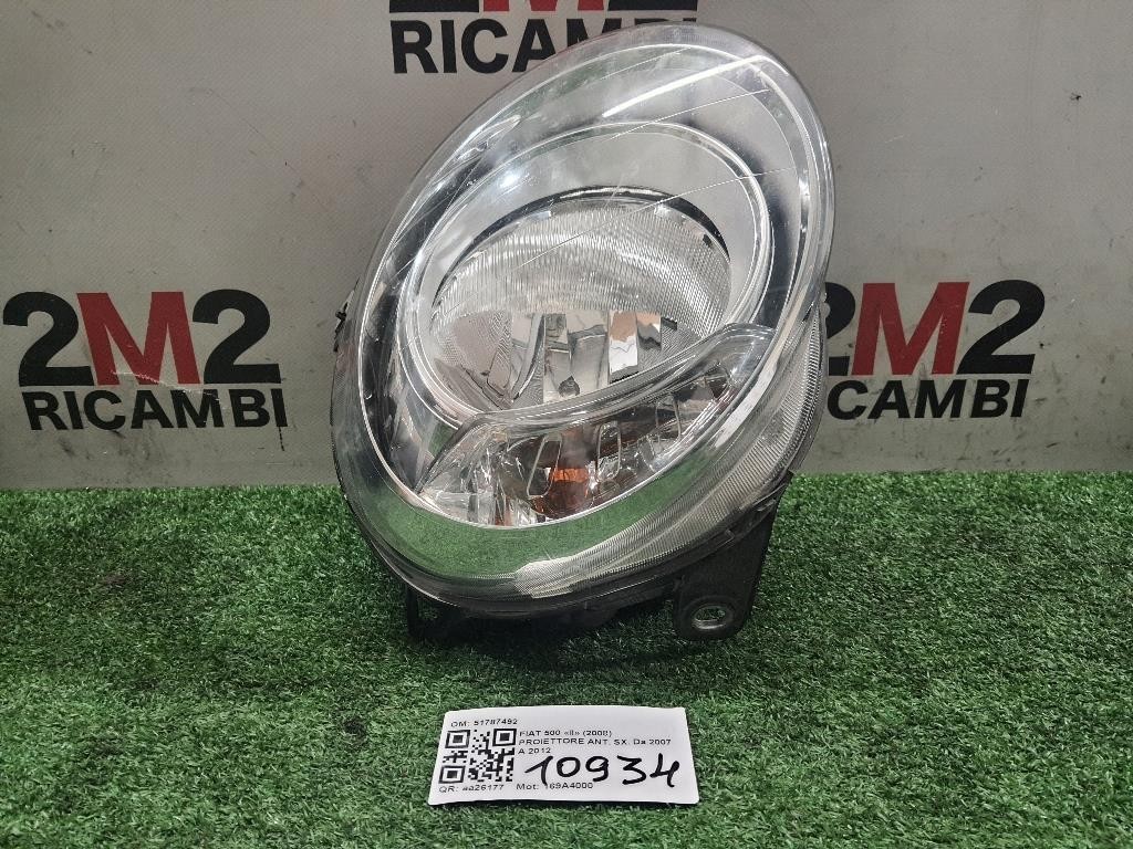 Proiettore ANT SX 51787492 Fiat 500 II 2008