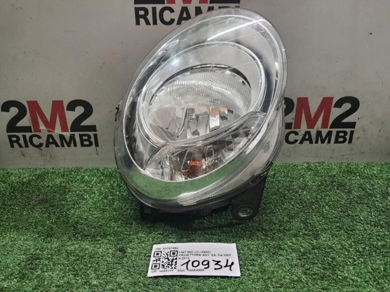 Proiettore ANT SX 51787492 Fiat 500 II 2008