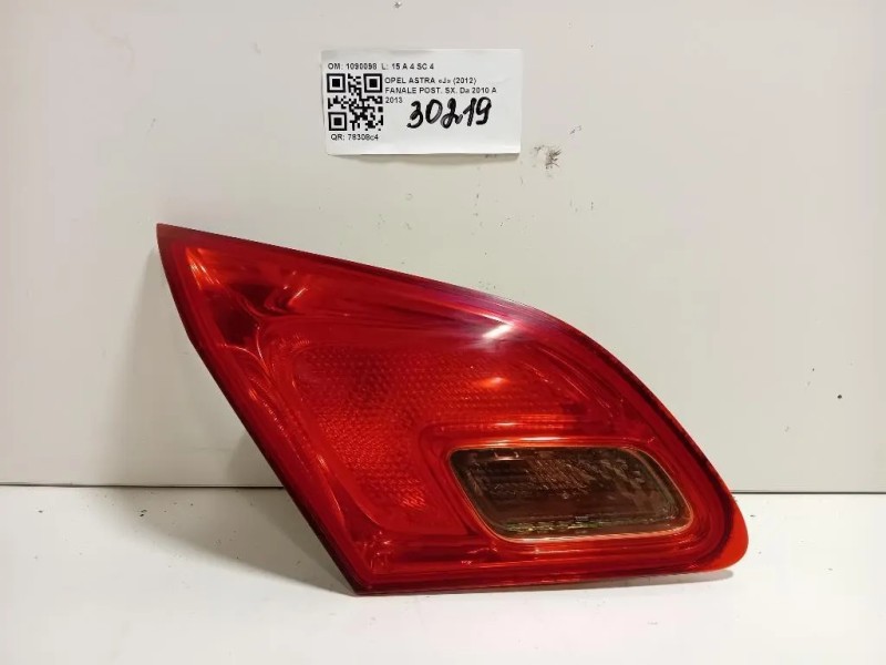 Fanale POST SX 1090098 Opel Astra J 2012
